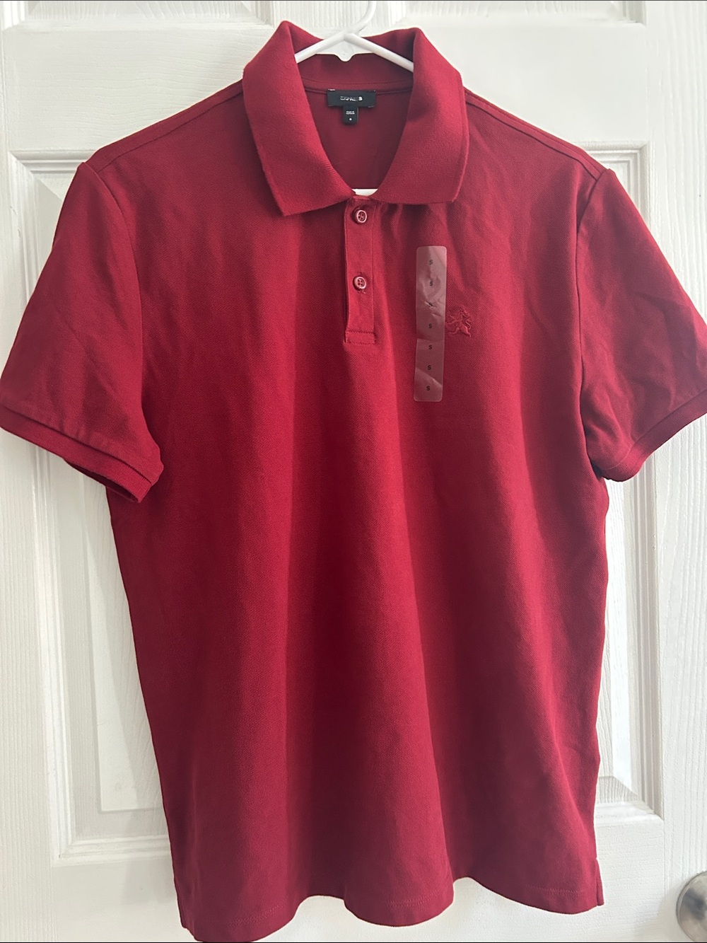 Express Men's Burgundy Polo Shirt